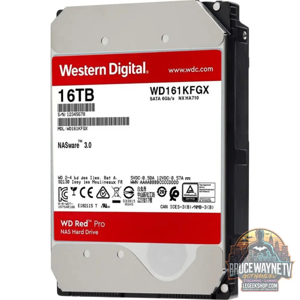 WD Red Pro 16 TB, Festplatte SATA 6 Gb/s, 3,5" - WD - vue 2