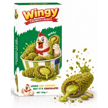 Wingy Pistachio Chicken Chocolate 50 Gr x 12