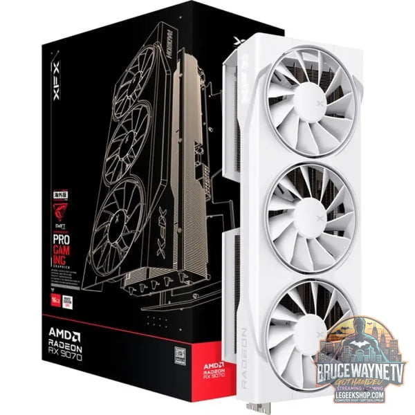 XFX Radeon RX 9070 Swift OC, carte graphique blanc, RDNA4, GDDR6, 3x DisplayPort, 1x HDMI 2.1 - XFX