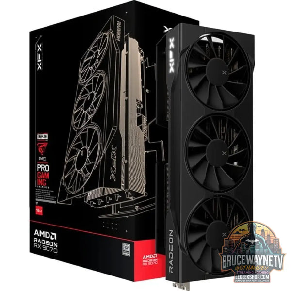 XFX Radeon RX 9070 Swift OC, carte graphique noir, RDNA4, GDDR6, 3x DisplayPort, 1x HDMI 2.1 - XFX