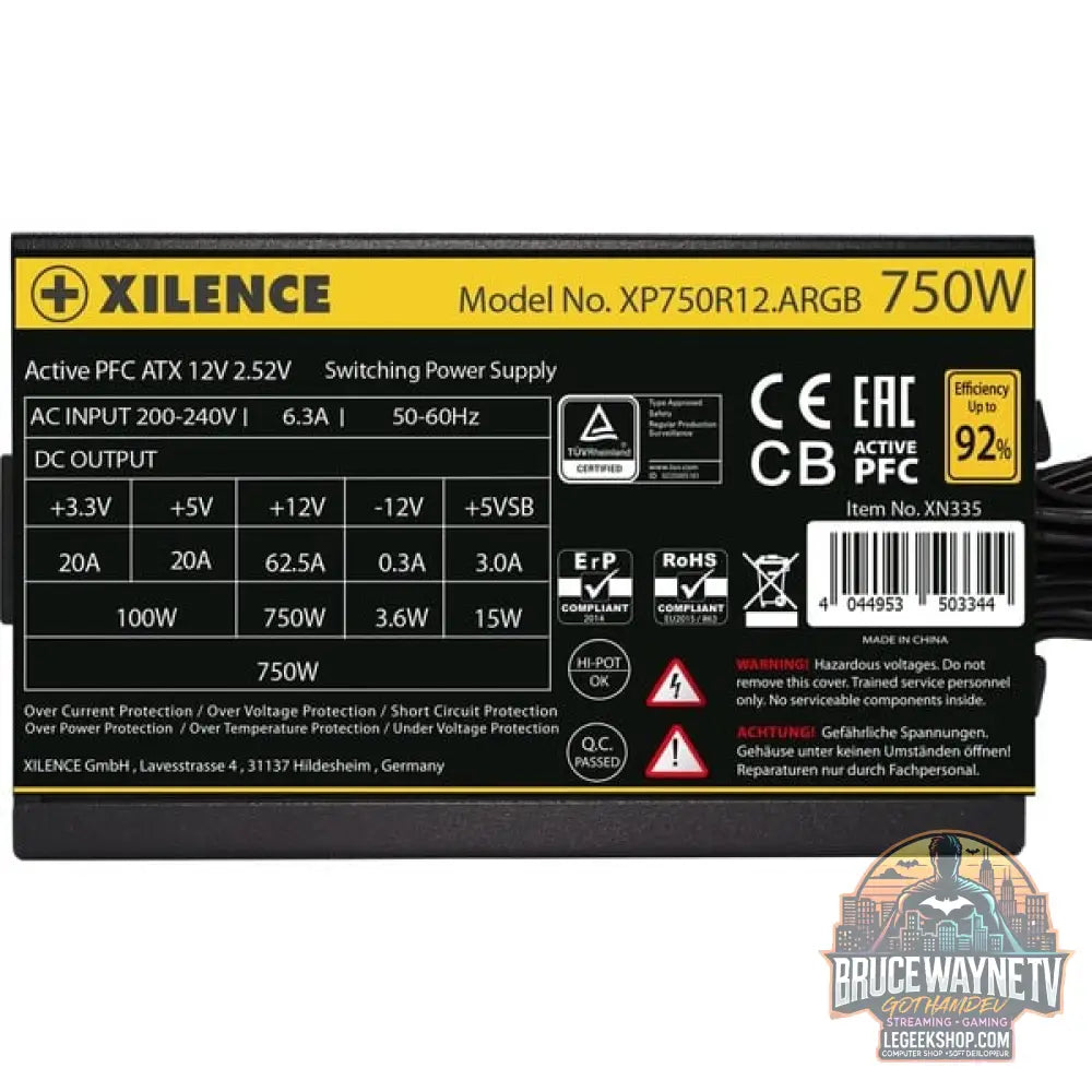 Xilence Gaming Gold 750W ARGB, alimentation PC - Xilence - vue 9