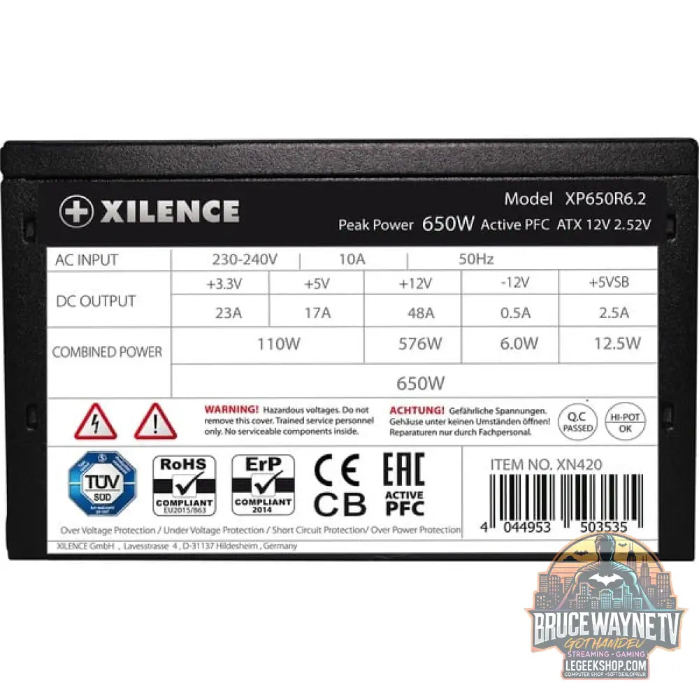 Xilence XP650R6.2 650W, alimentation PC - Xilence - vue 7
