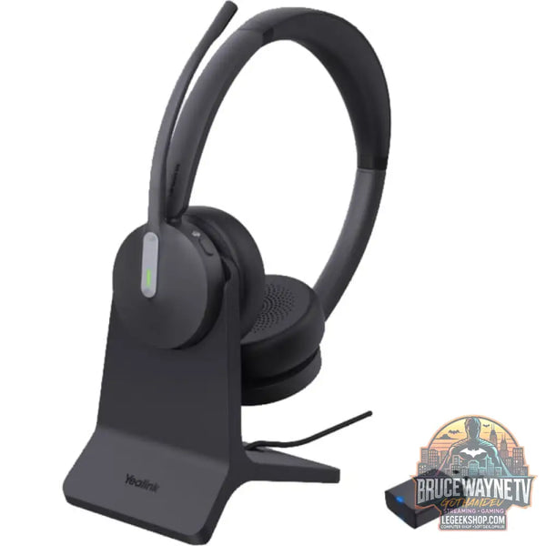 Yealink WH64 Hybrid Dual avec Ladeständer, Headset noir, DECT & Bluetooth Hybrid Funktechnologie - Yealink