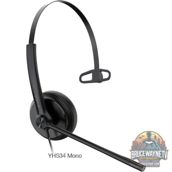 Yealink YHS34 Mono, Headset noir, Lederohrpolster - Yealink