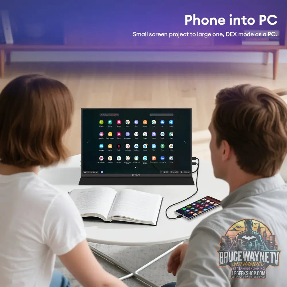 ZEUSLAP P16K - Moniteur Portable 16’’ 2.5K 144Hz 100% sRGB HDR500 Gaming - 16’’ - Moniteur Portable
