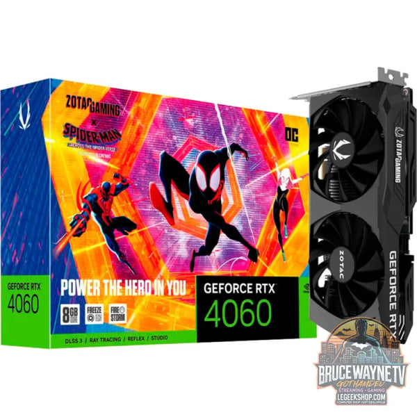 ZOTAC GeForce RTX 4060 Twin Edge OC SPIDER-MAN Across the Spider-Verse, carte graphique DLSS 3, 3x DisplayPort, 1x HDMI 2.1 - ZOTAC