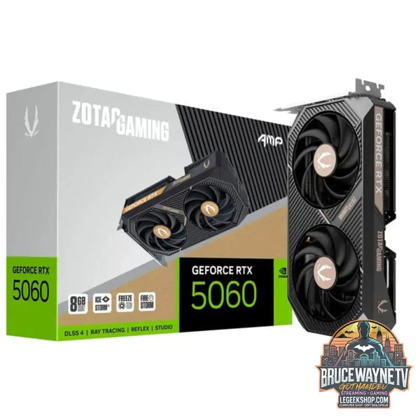 ZOTAC GeForce RTX 5060 AMP 8GB, carte graphique DLSS 4, 3x DisplayPort, 1x HDMI 2.1 - ZOTAC