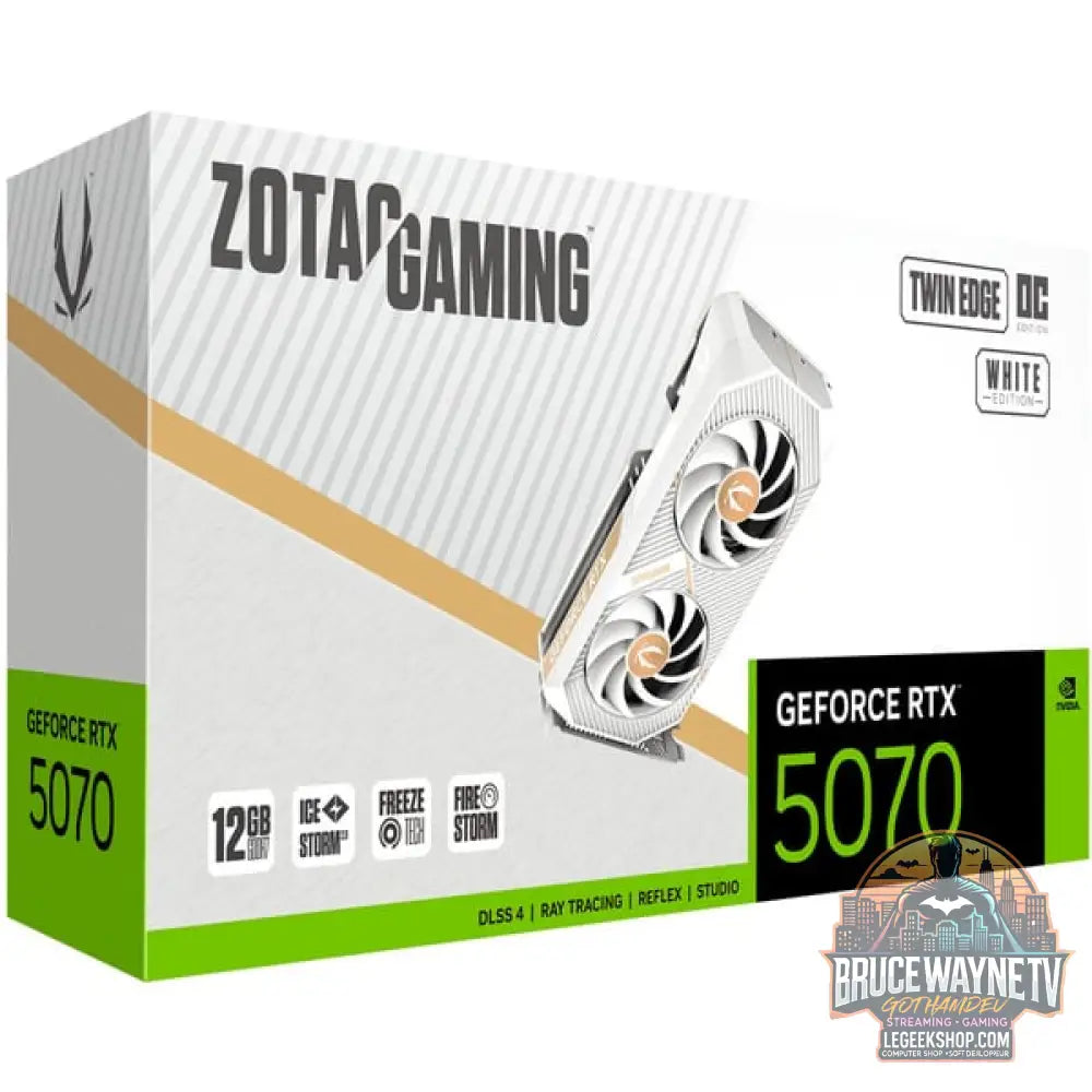 ZOTAC GeForce RTX 5070 Twin Edge OC White Edition, carte graphique DLSS 4, 3x DisplayPort, 1x HDM - ZOTAC - vue 8